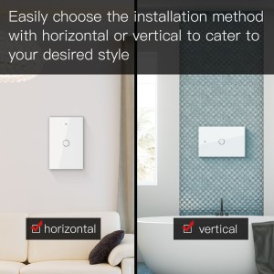 Interruptor wifi+RF-433 Sin & Con Neutro 1p tuya-Smartlife app (Blanco)