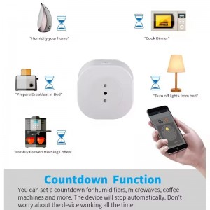 Enchufe inteligente Wifi de 16A, con temporizador, Control por voz.